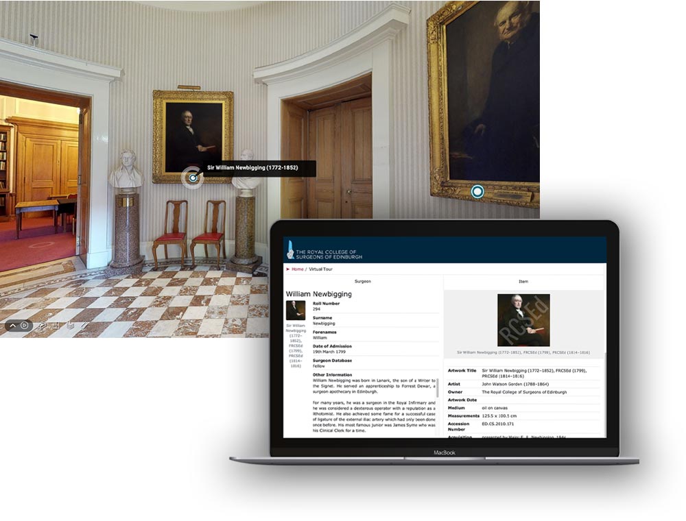 Integrate with your digital collections - VR tour integrated with PastView